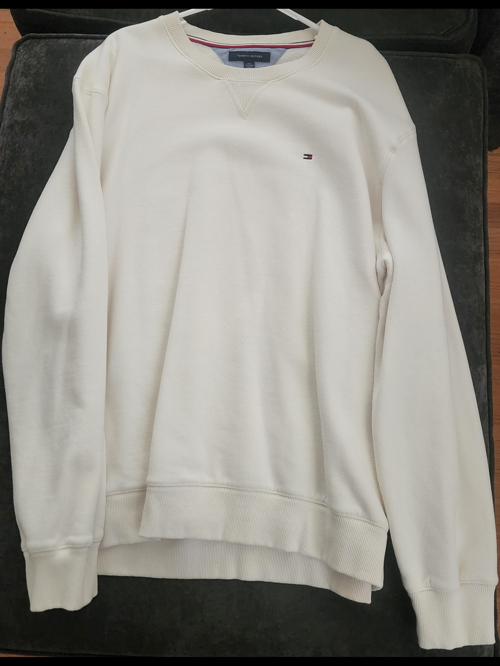 Tommy Hilfiger Men's Cream Crewneck Sweatshirt